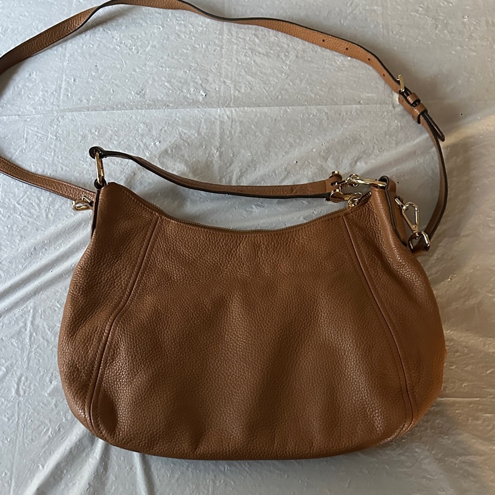 Michael Kors brown pebbles leather hobo bag